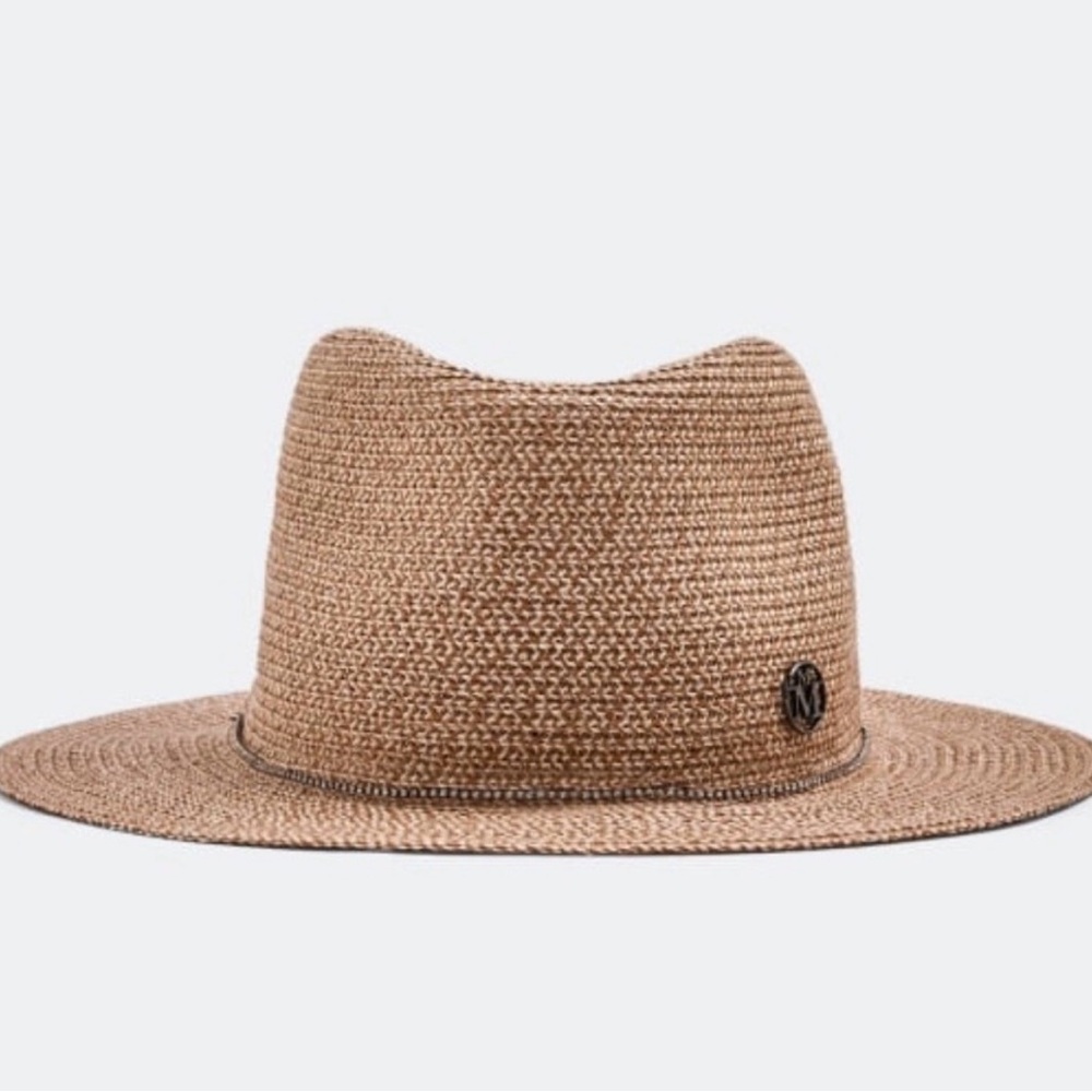 Maison Michel Andre seasonal straw hat small camel